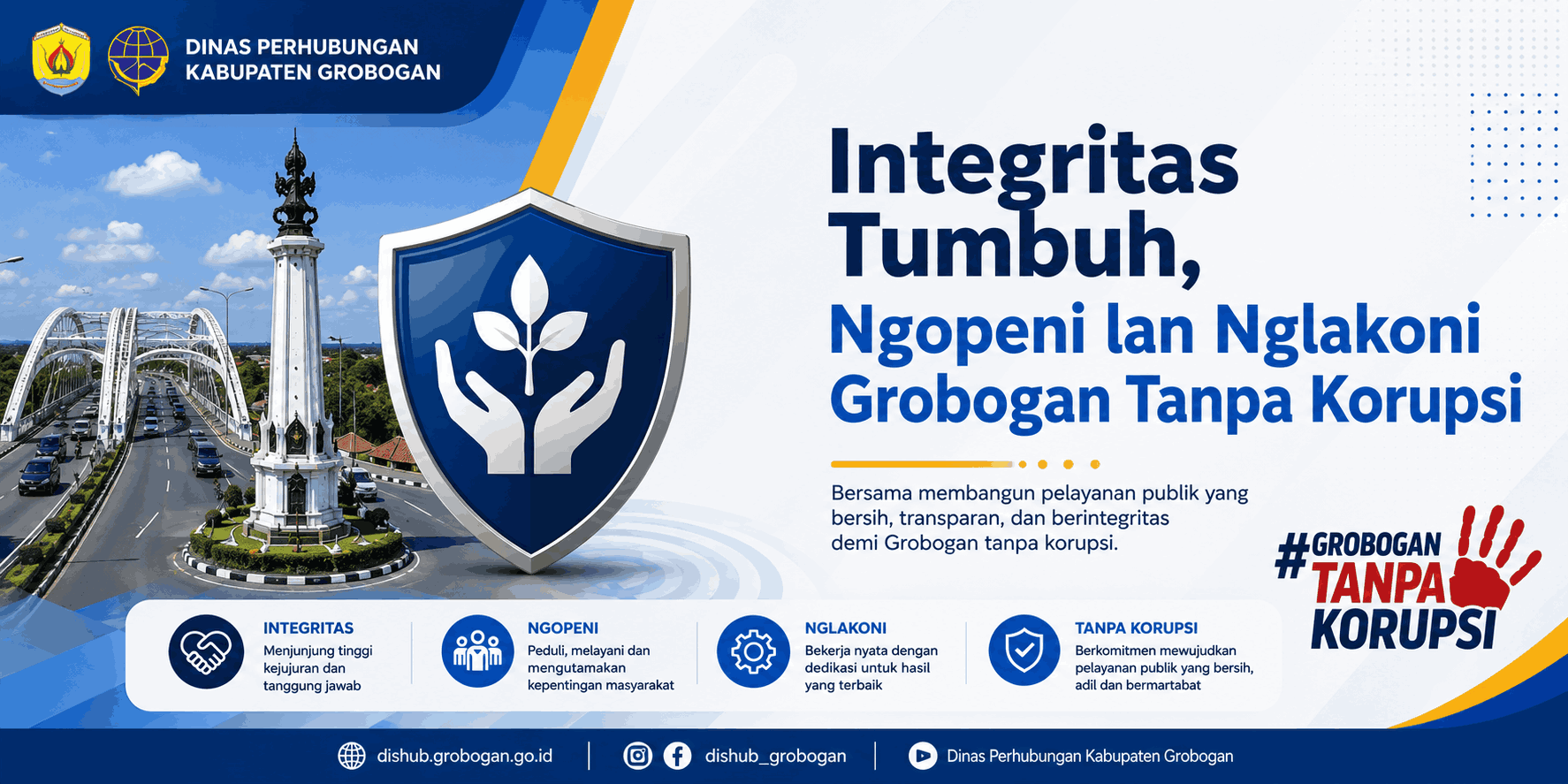 Integritas Tumbuh, Ngopeni lan Nglakoni Grobogan Tanpa Korupsi